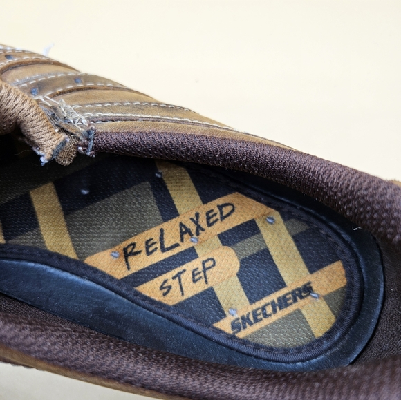 Skechers Leather Relaxed Fit Goga Mat Arch Casual Loafer Shoes Mens Size 13 - Picture 8 of 9